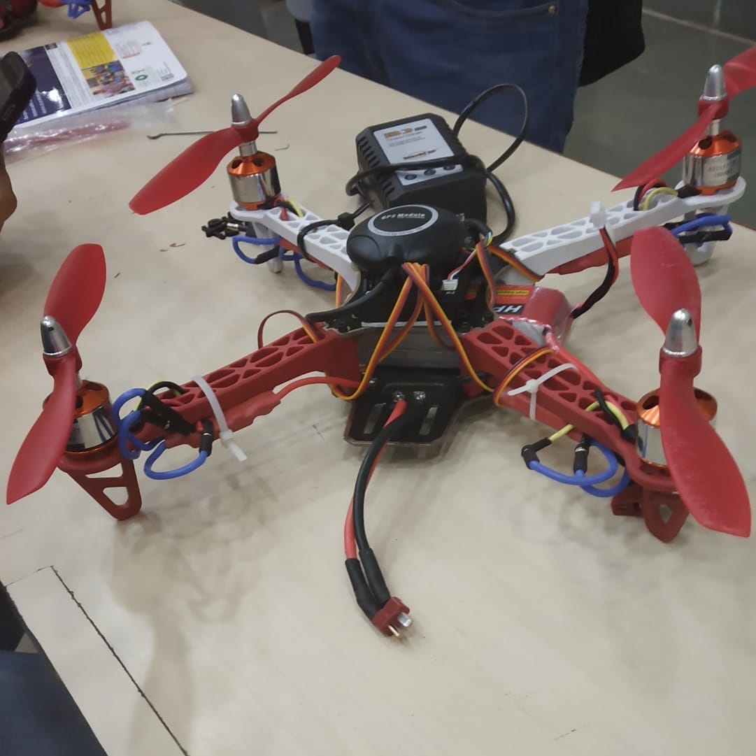 Custom built drone used for autonomous trajectory tracking